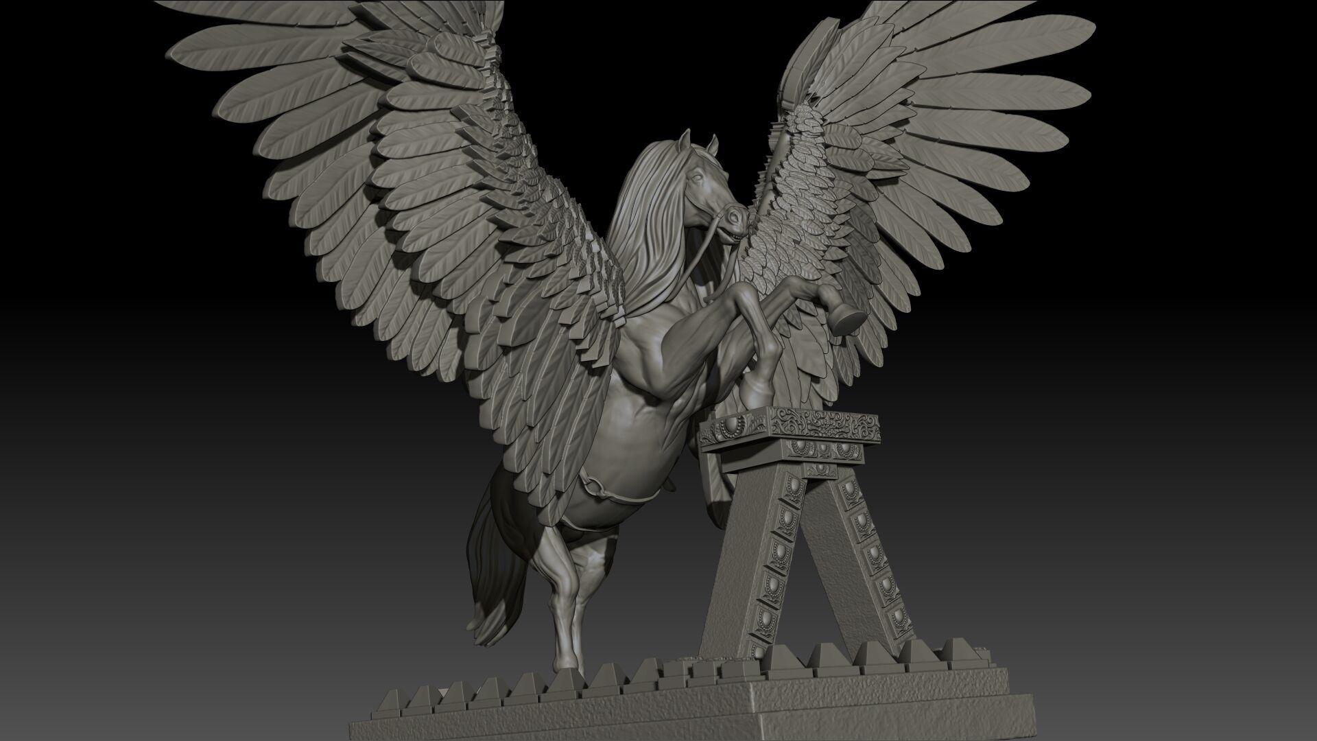 Pegas High Poly for 3d Print 3D print model_4