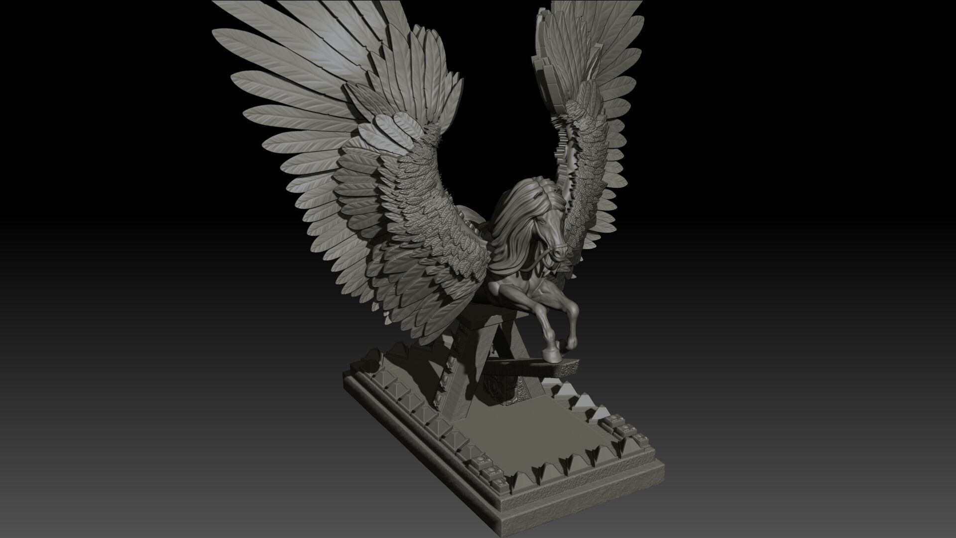 Pegas High Poly for 3d Print 3D print model_22