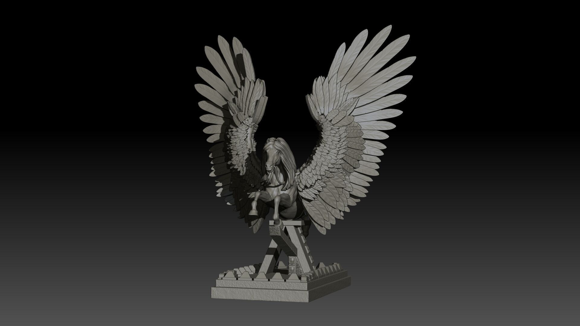 Pegas High Poly for 3d Print 3D print model_3