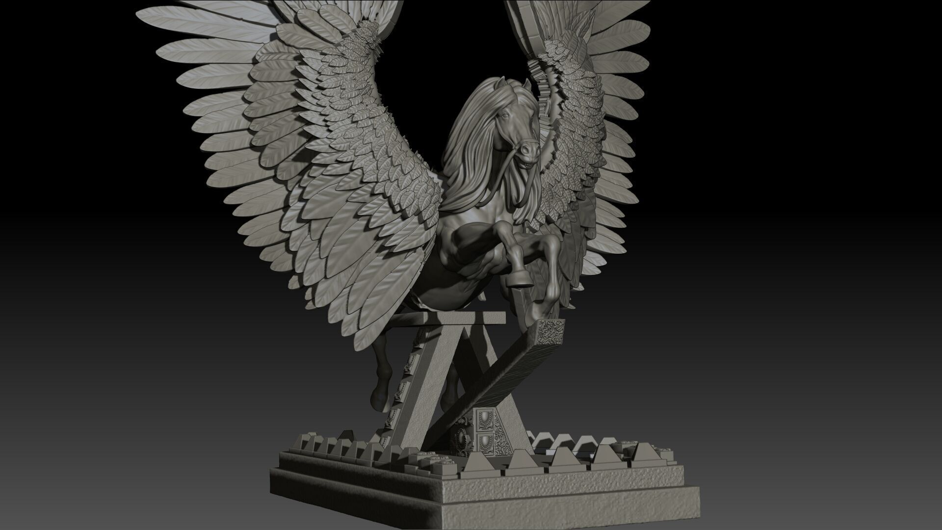 Pegas High Poly for 3d Print 3D print model_6