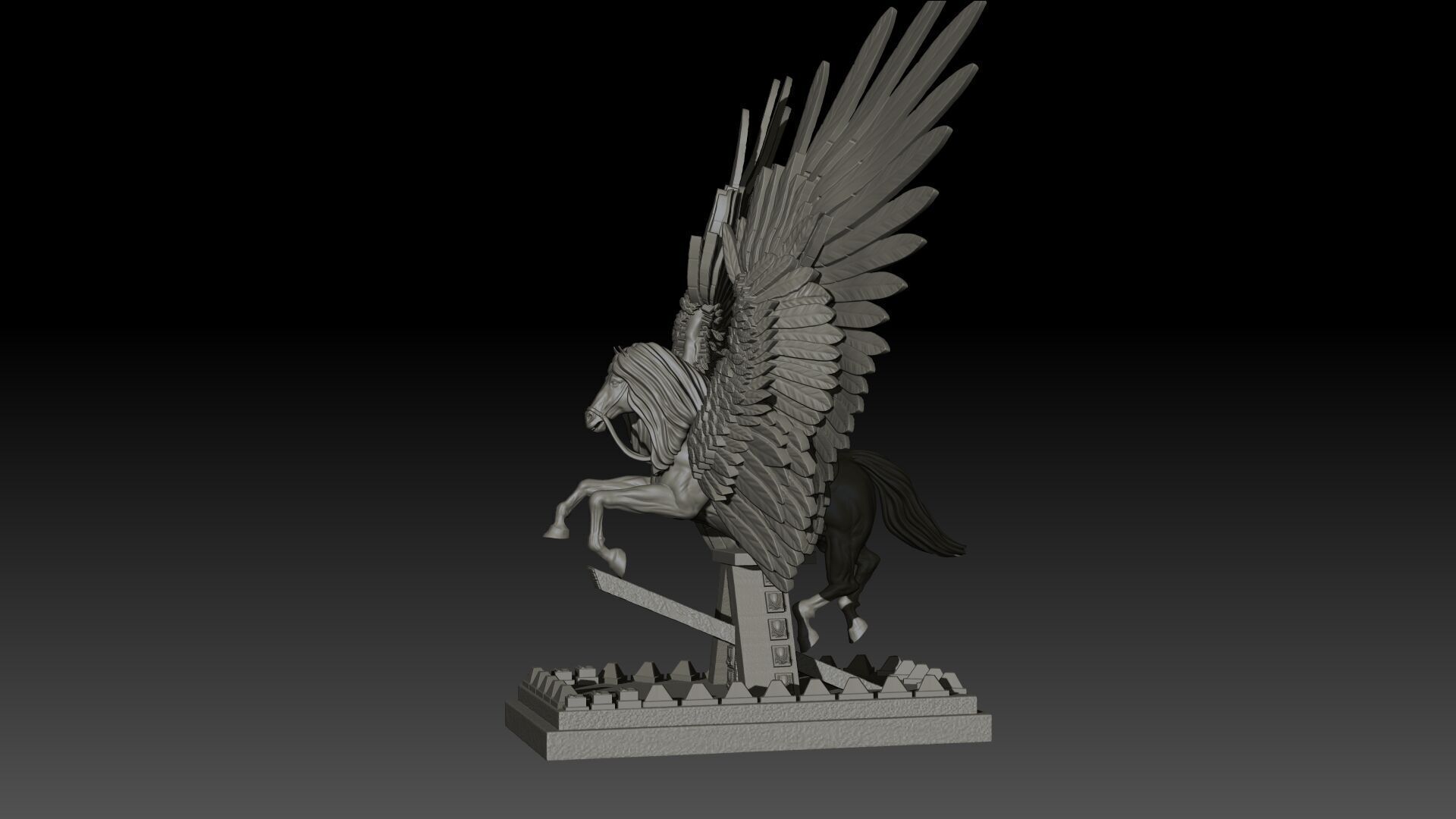 Pegas High Poly for 3d Print 3D print model_16