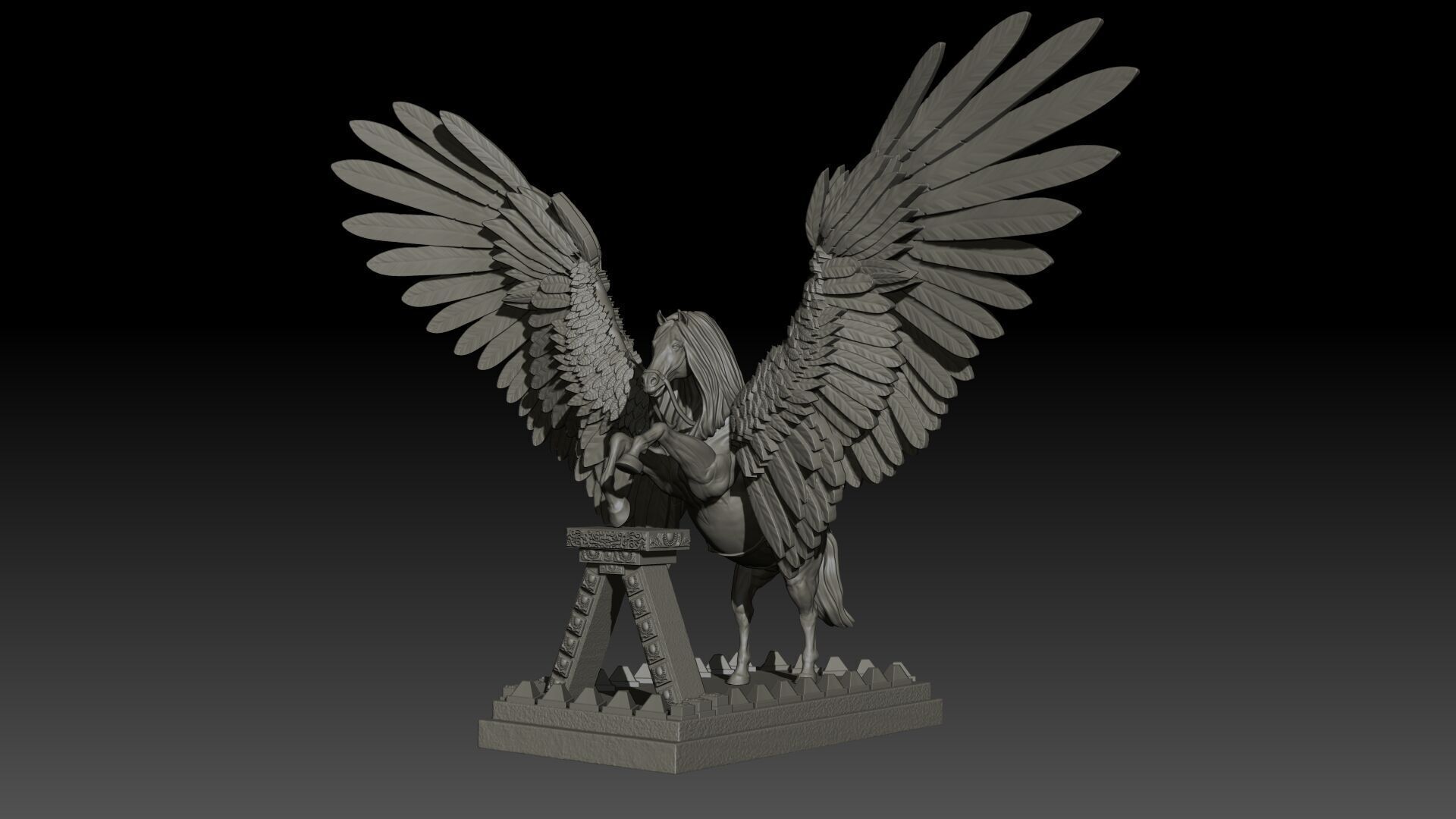 Pegas High Poly for 3d Print 3D print model_2