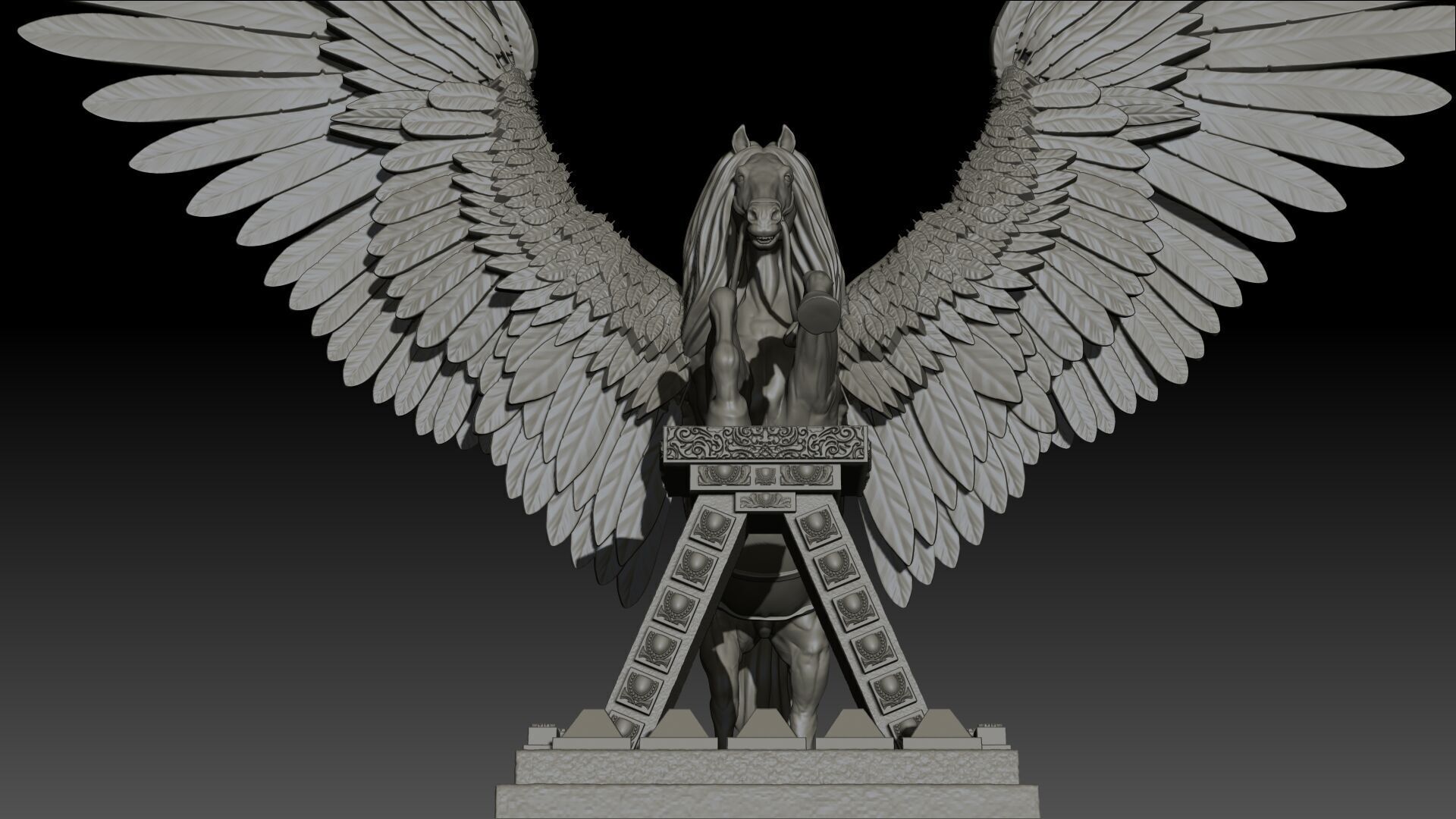 Pegas High Poly for 3d Print 3D print model_17