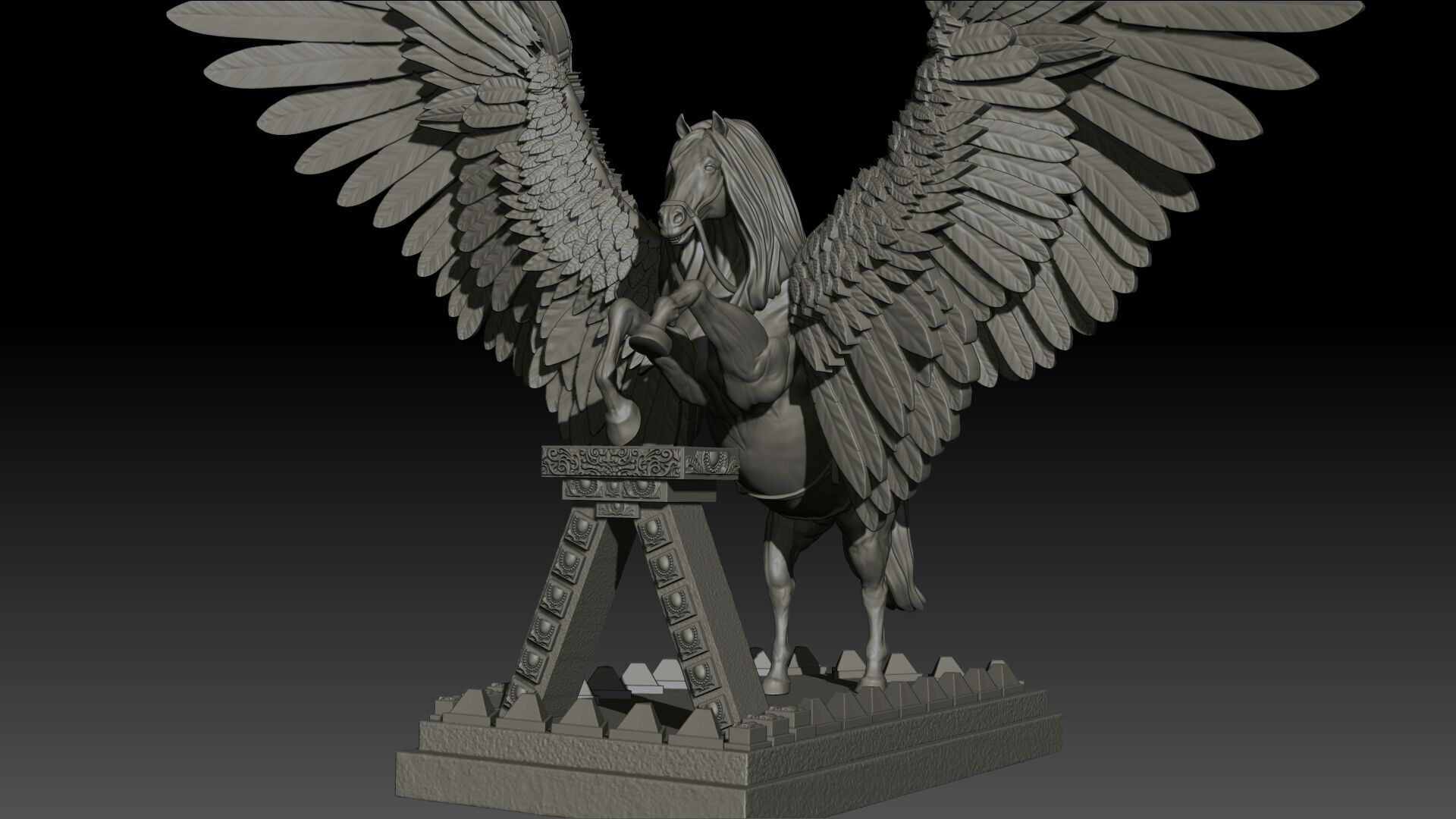 Pegas High Poly for 3d Print 3D print model_15