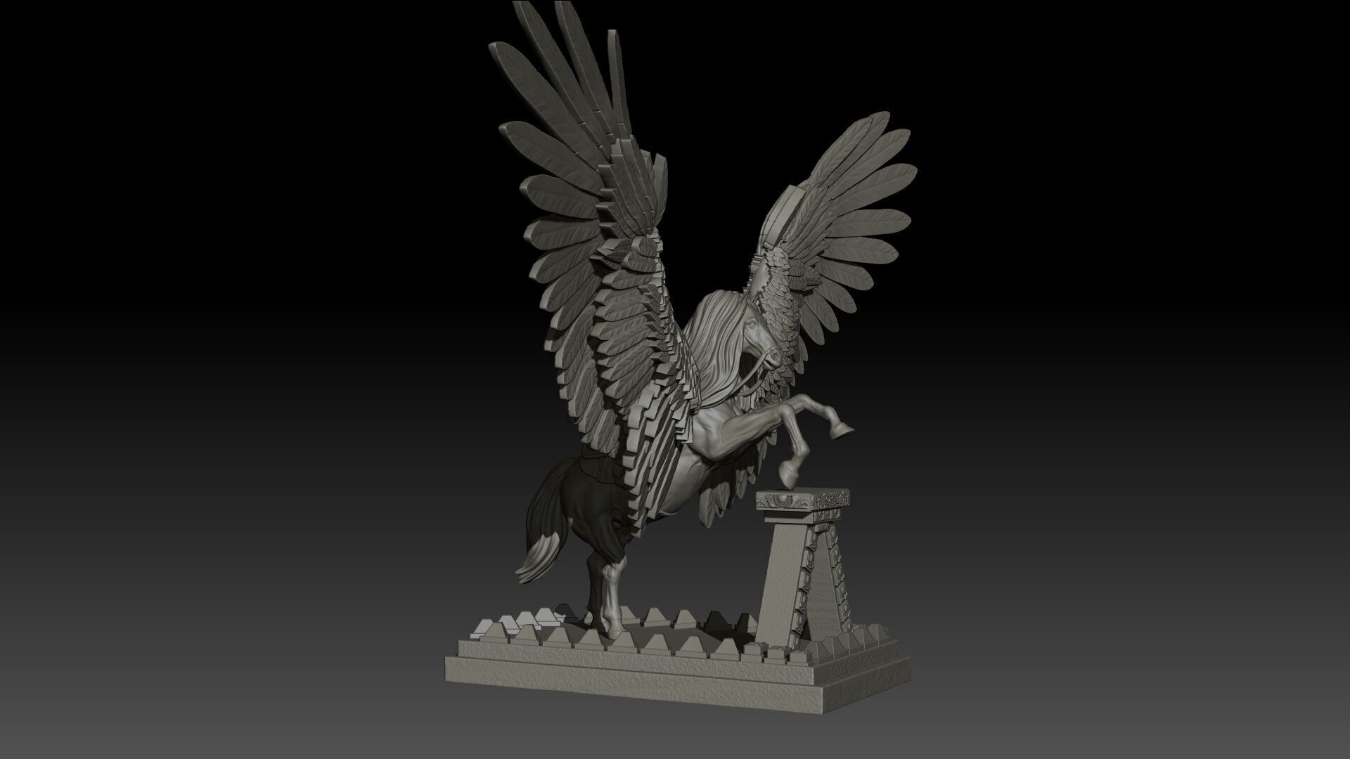 Pegas High Poly for 3d Print 3D print model_11