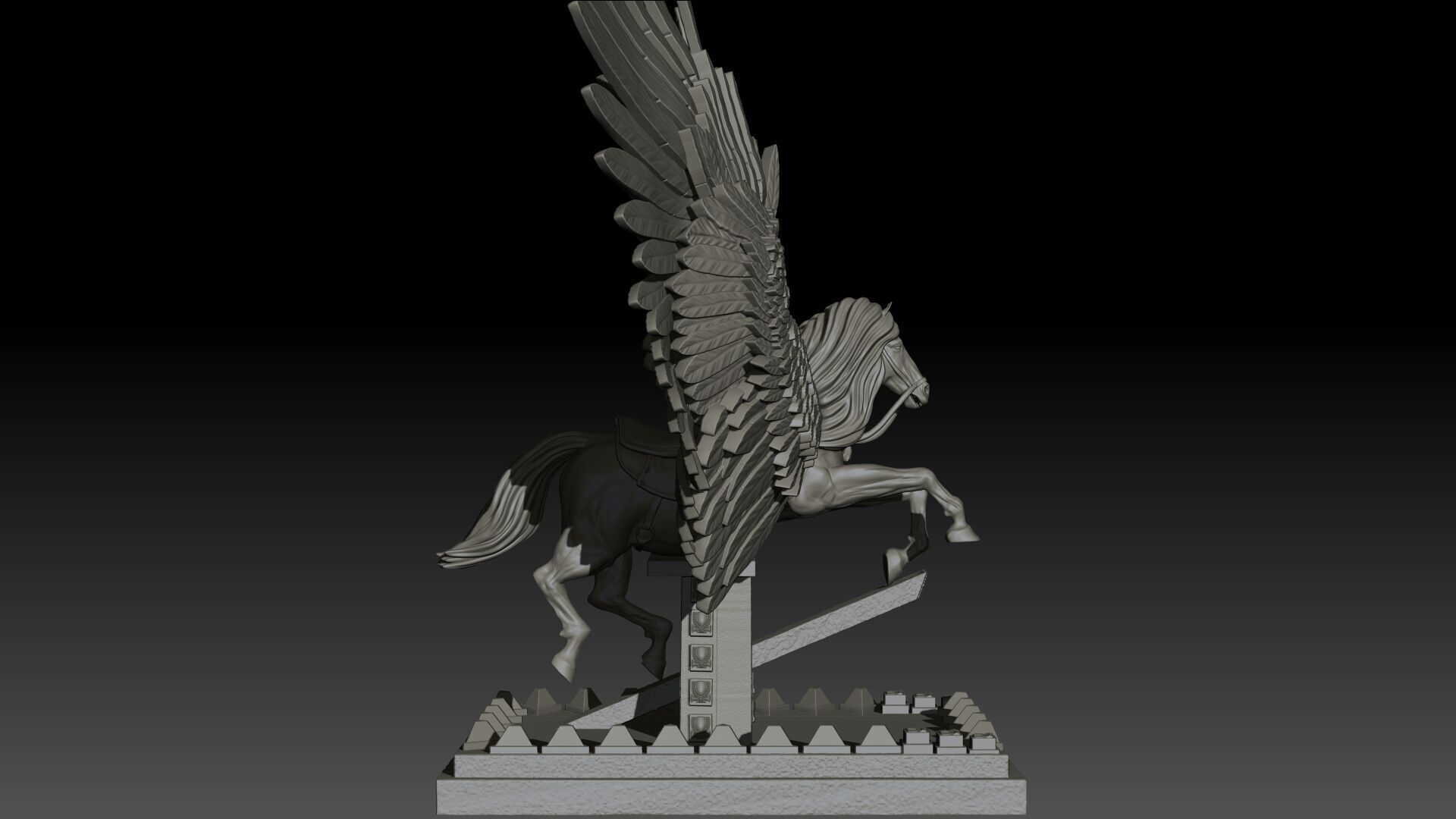 Pegas High Poly for 3d Print 3D print model_10