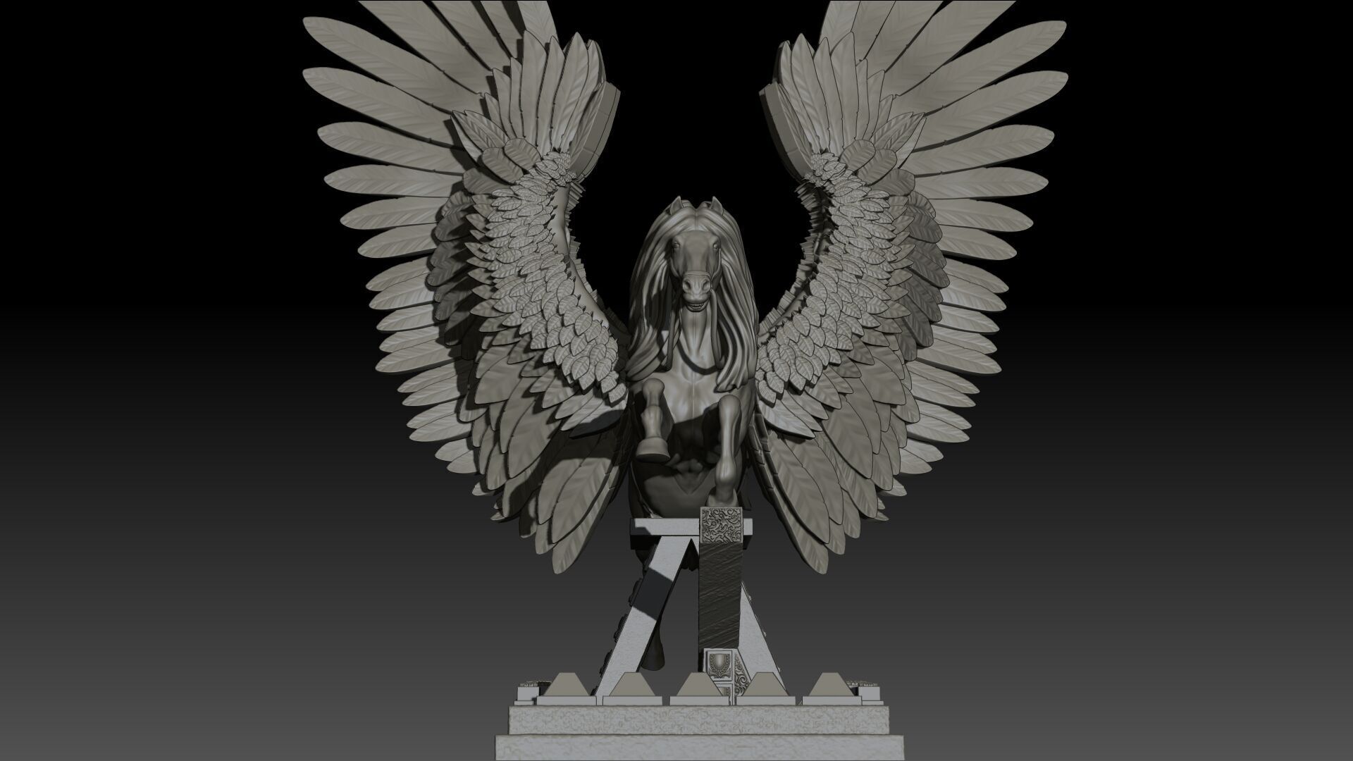 Pegas High Poly for 3d Print 3D print model_20