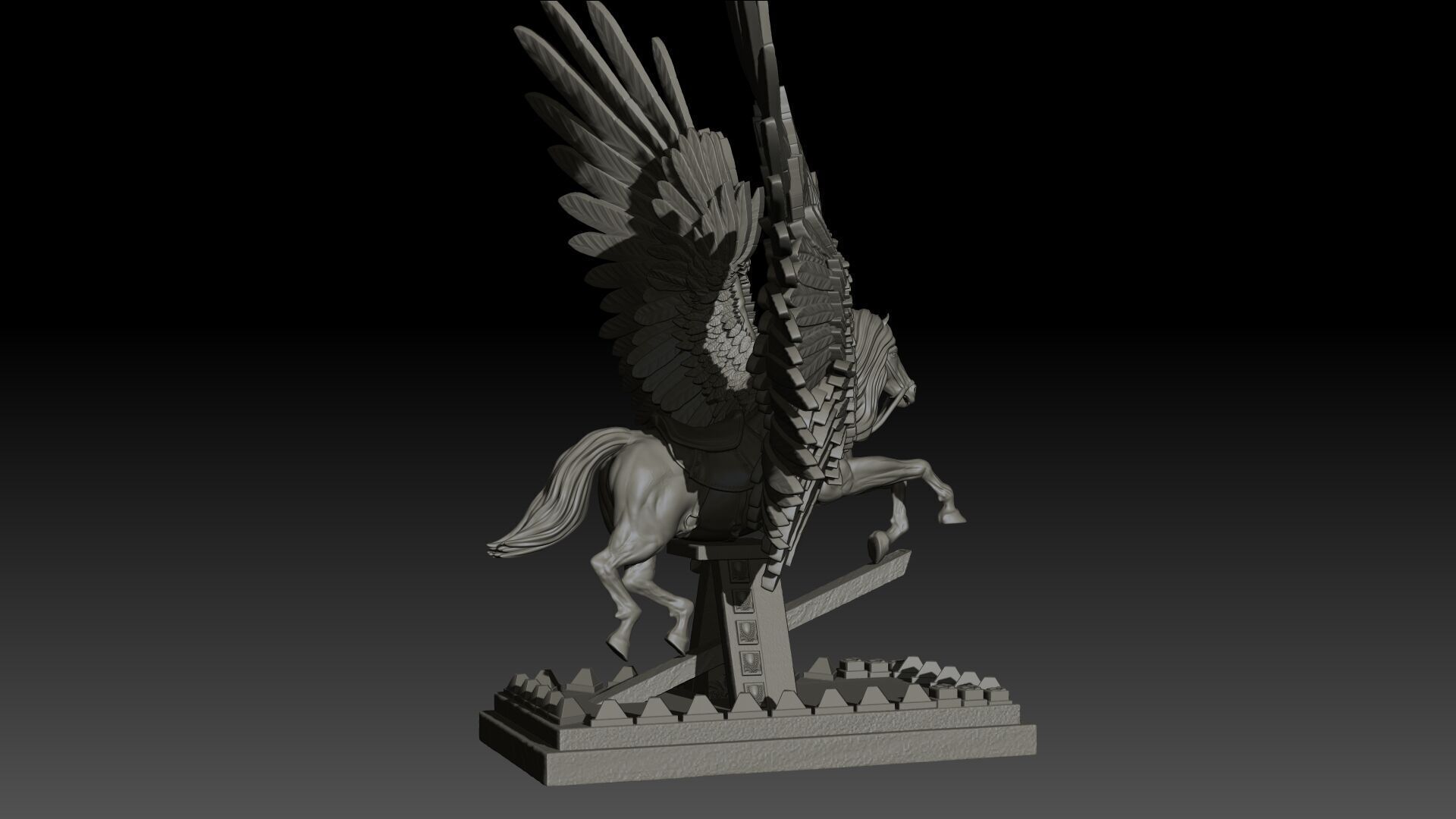 Pegas High Poly for 3d Print 3D print model_12