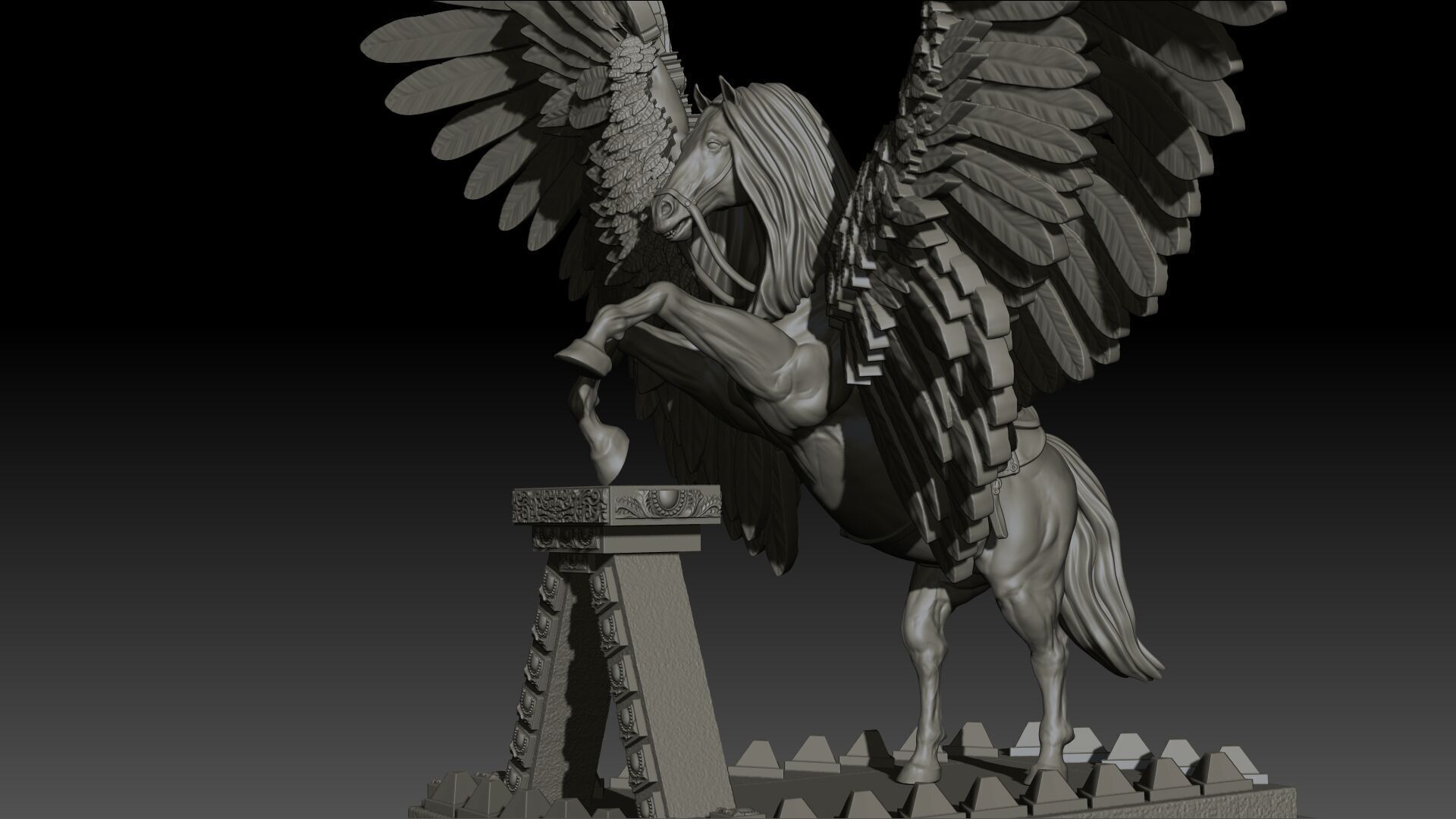 Pegas High Poly for 3d Print 3D print model_21