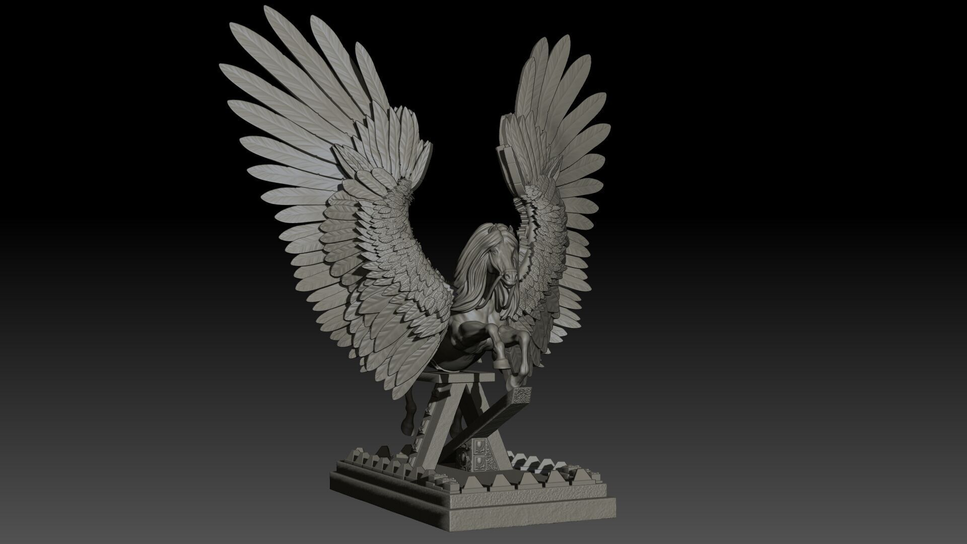 Pegas High Poly for 3d Print 3D print model_18