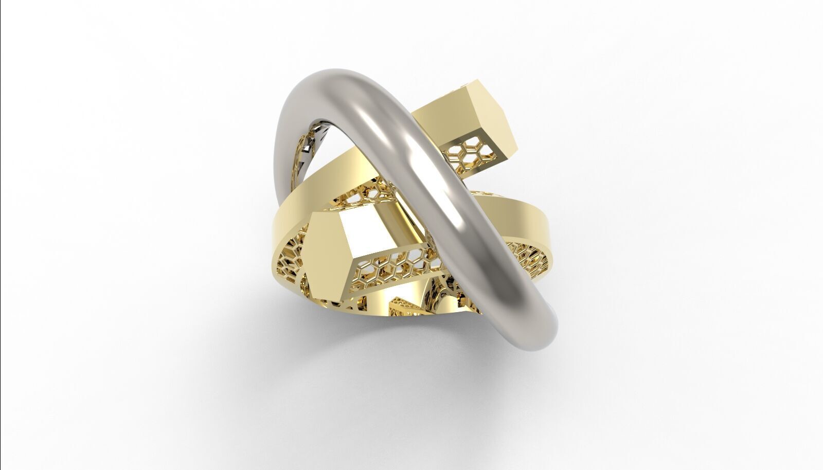 Lightweight Fusion Ring Ready for Casting TR024 3D print model_1