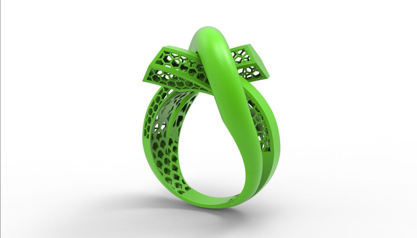 Lightweight Fusion Ring Ready for Casting TR024 3D print model_5