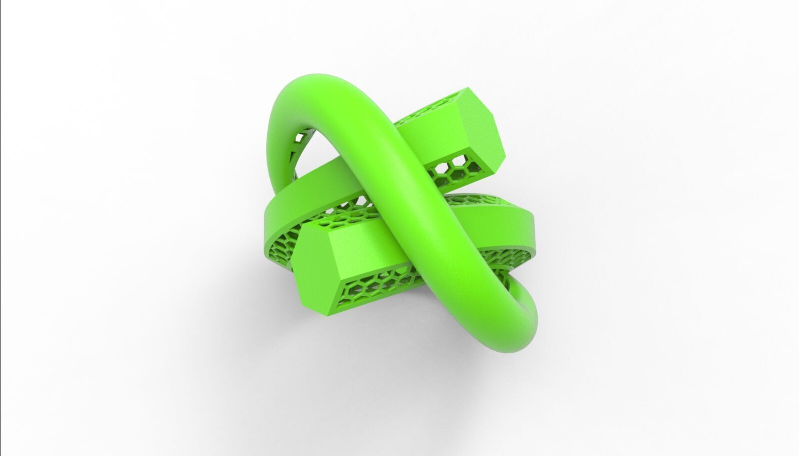 Lightweight Fusion Ring Ready for Casting TR024 3D print model_8