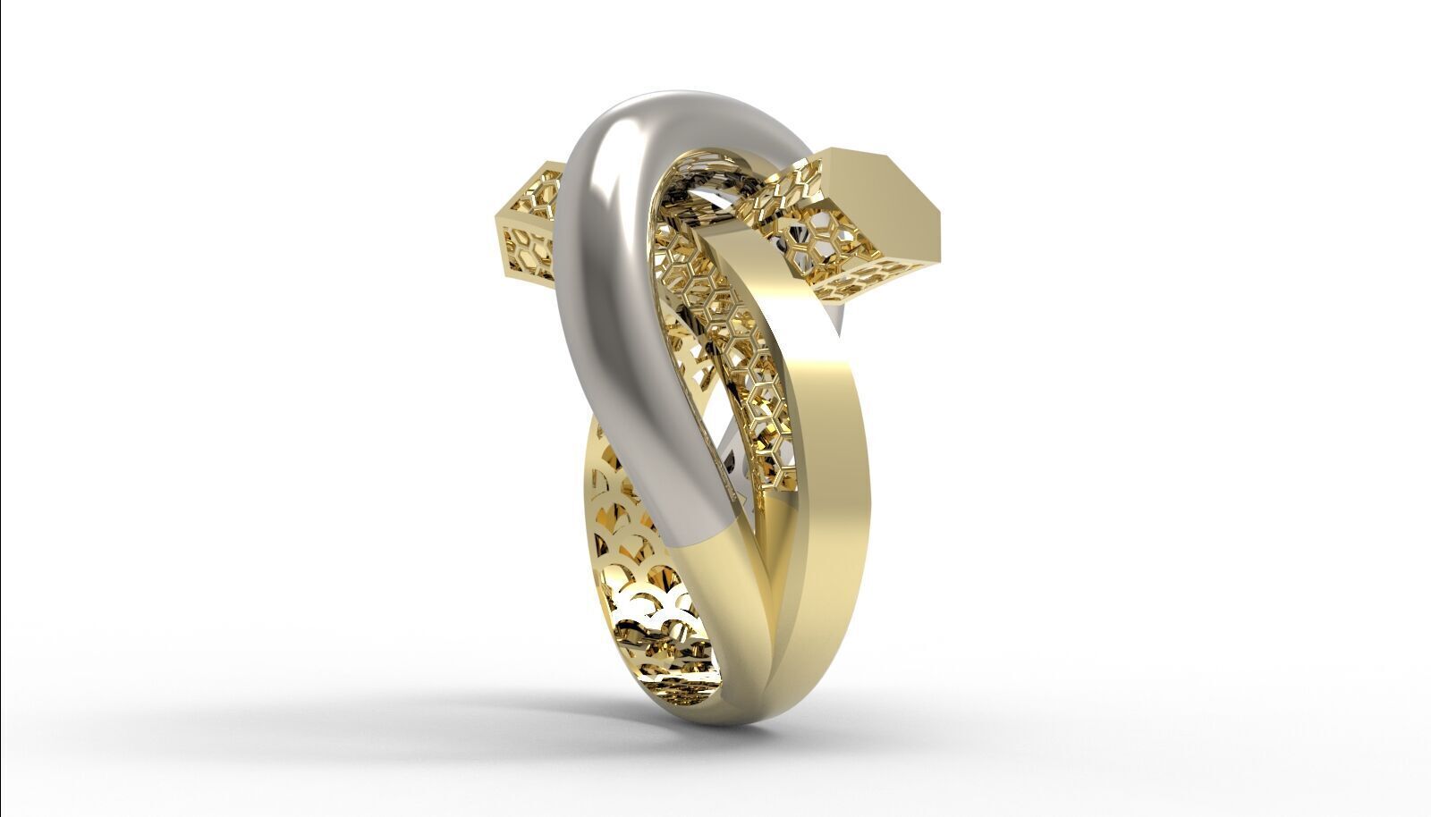 Lightweight Fusion Ring Ready for Casting TR024 3D print model_6