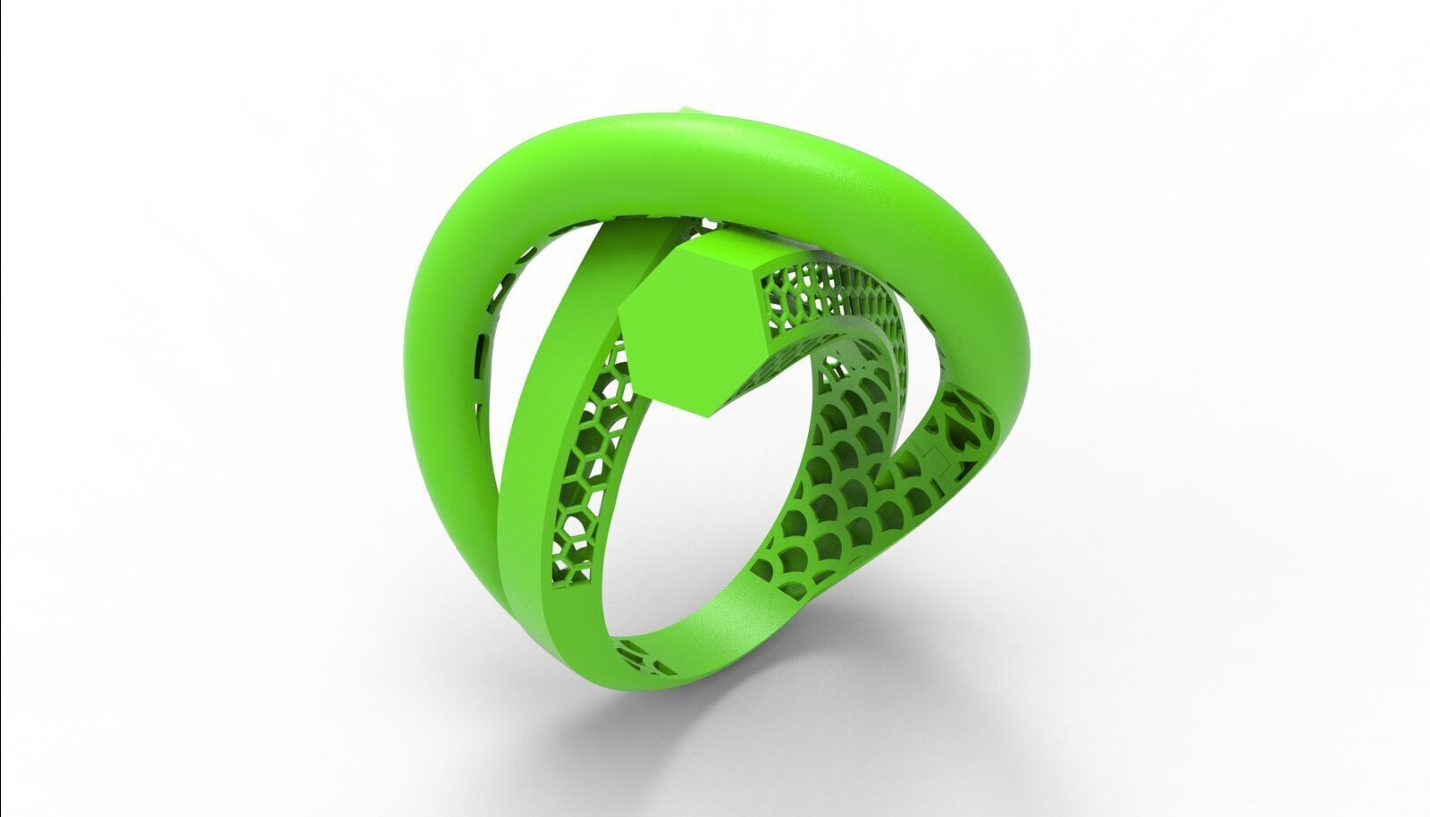 Lightweight Fusion Ring Ready for Casting TR024 3D print model_3