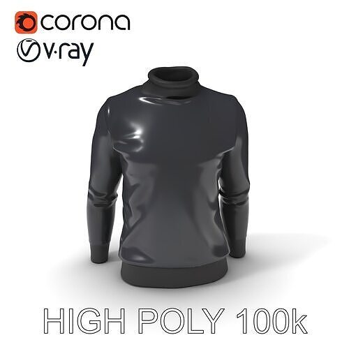 Turtleneck Sweater D Model Pack Low-poly 3D model