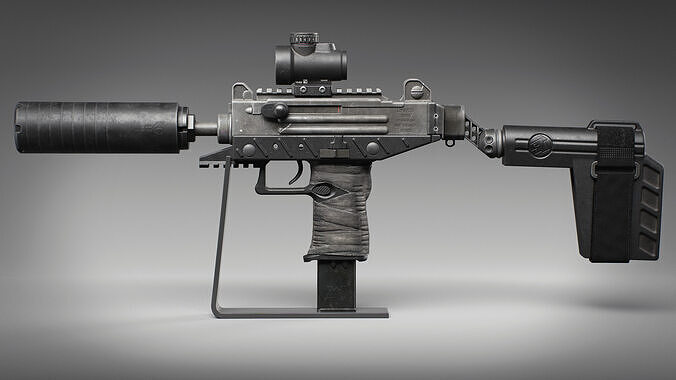 UZI PRO IWI Low-poly 3D model