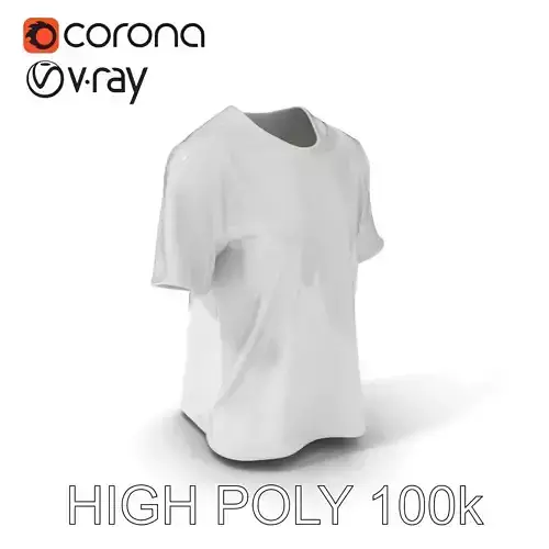White TShirt D Model Pack for Animation and Games