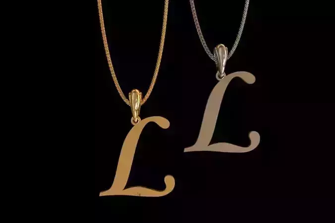Letter K NECKLACE 3D print model