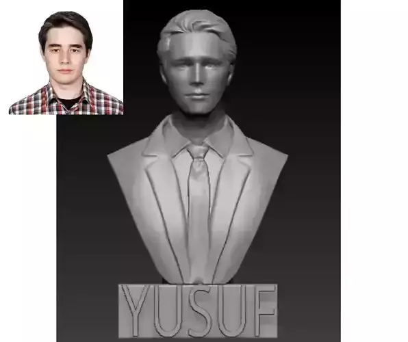 Custom 3D Portrait Bust STL from Photo Fotograftan Dosyaya Free 3D print model