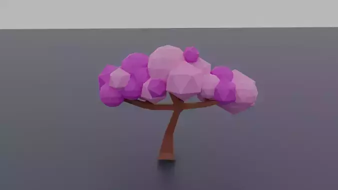 Low-Poly Tree Pack Sakura and Palm