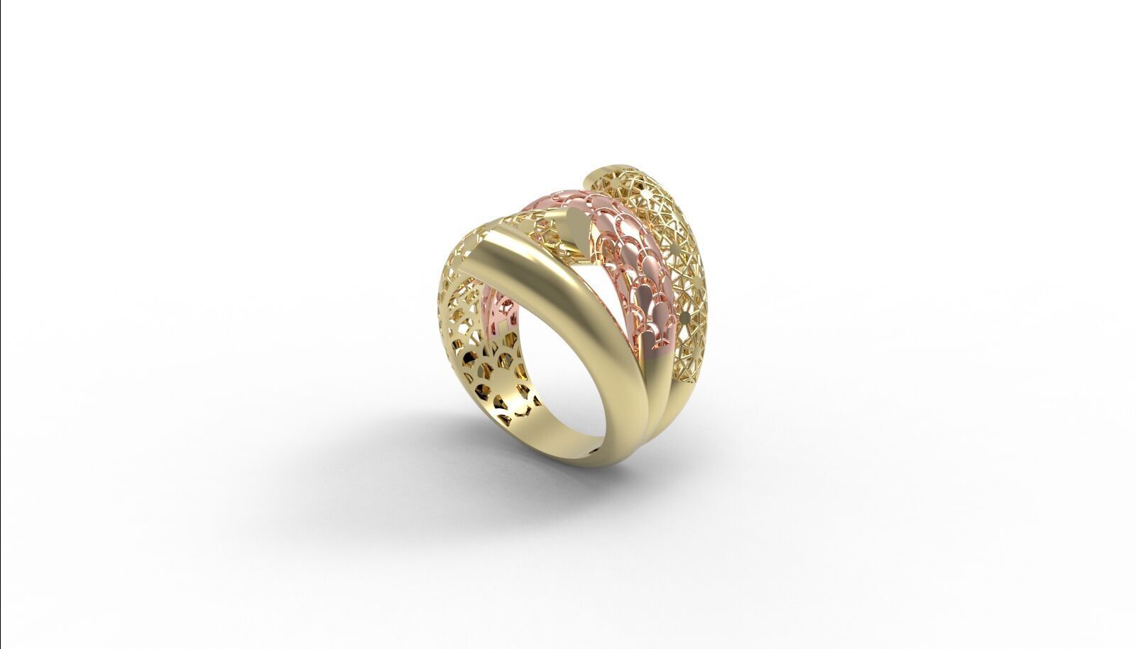 Lightweight Fusion Ring Ready for Casting TR020 3D print model_4