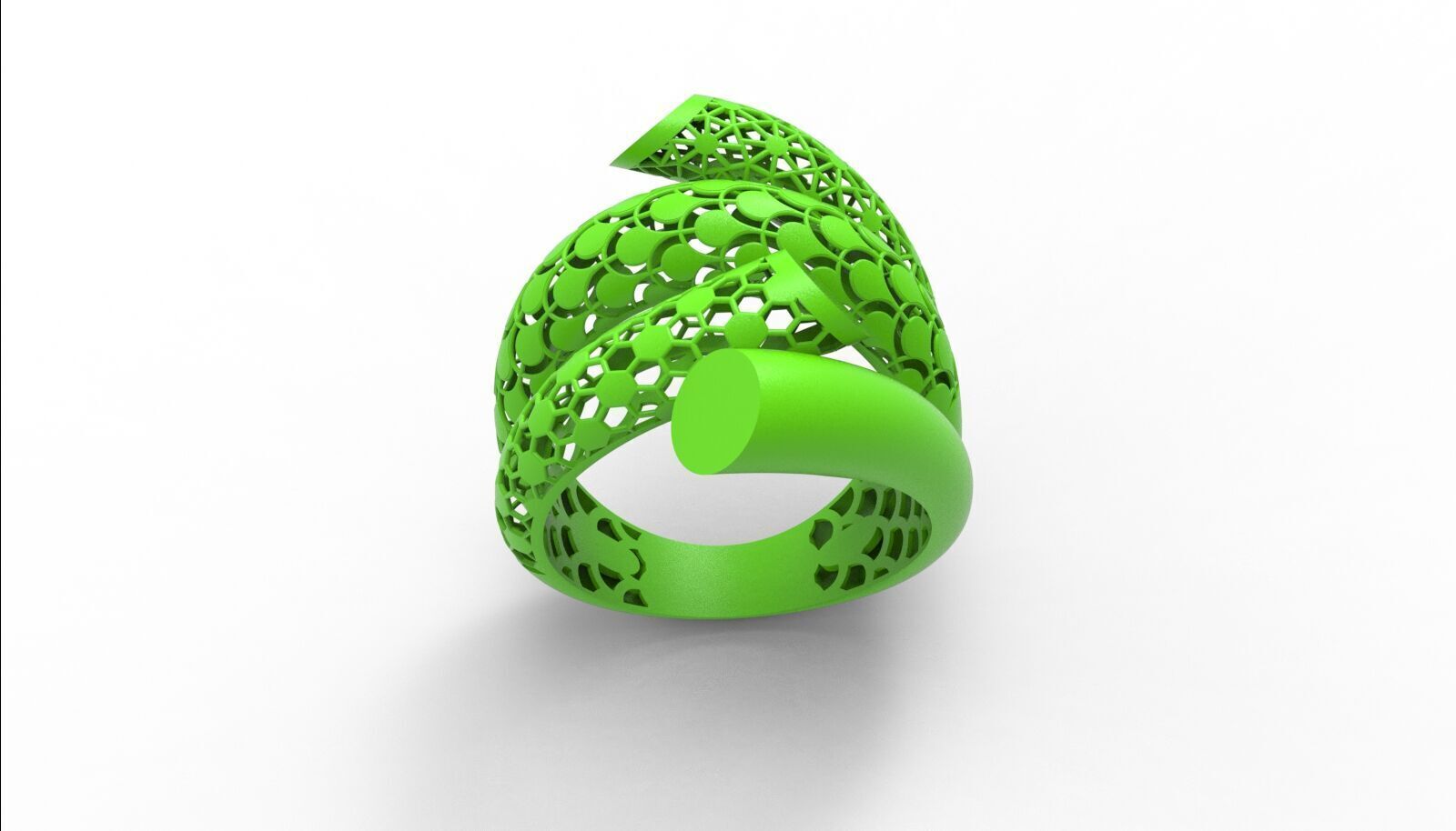 Lightweight Fusion Ring Ready for Casting TR020 3D print model_15