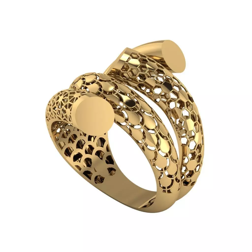 Lightweight Fusion Ring Ready for Casting TR020 3D print model_0