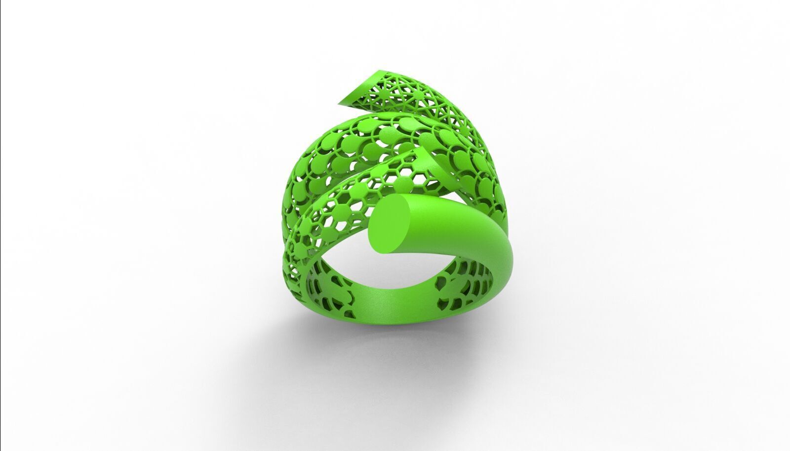 Lightweight Fusion Ring Ready for Casting TR020 3D print model_13