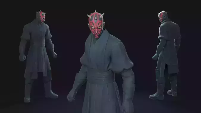 Darth Maul Animation-Ready Sith Assassin Low-poly 3D model
