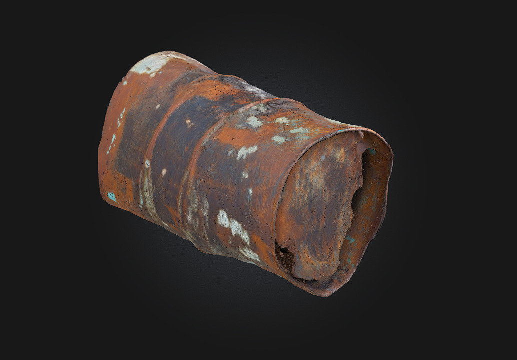 Rusty Barrel  Industrial Decay with Authentic Detail 3D model_1