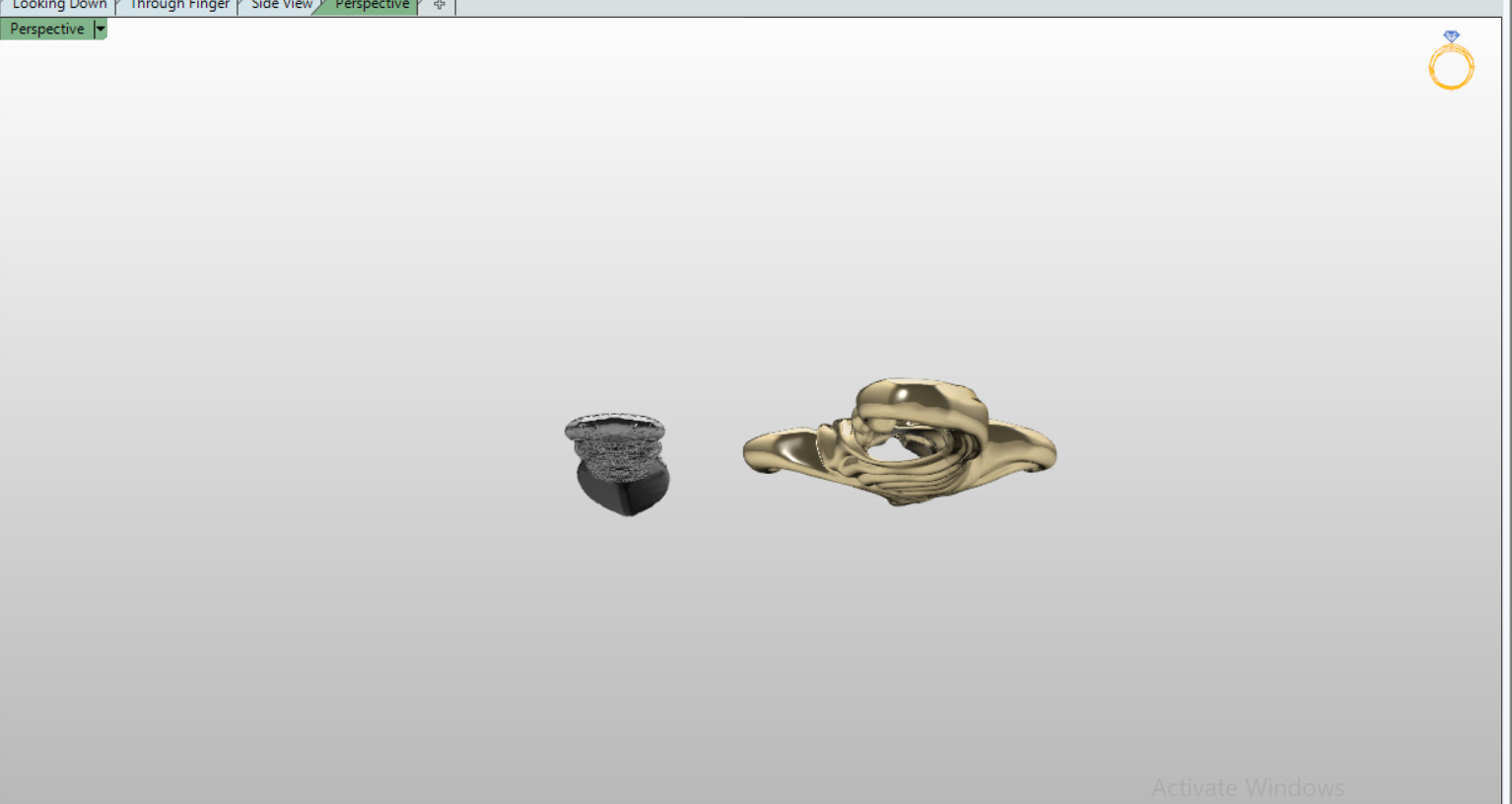 David Yurman Knife Pendant with round Stones 3D print model_14