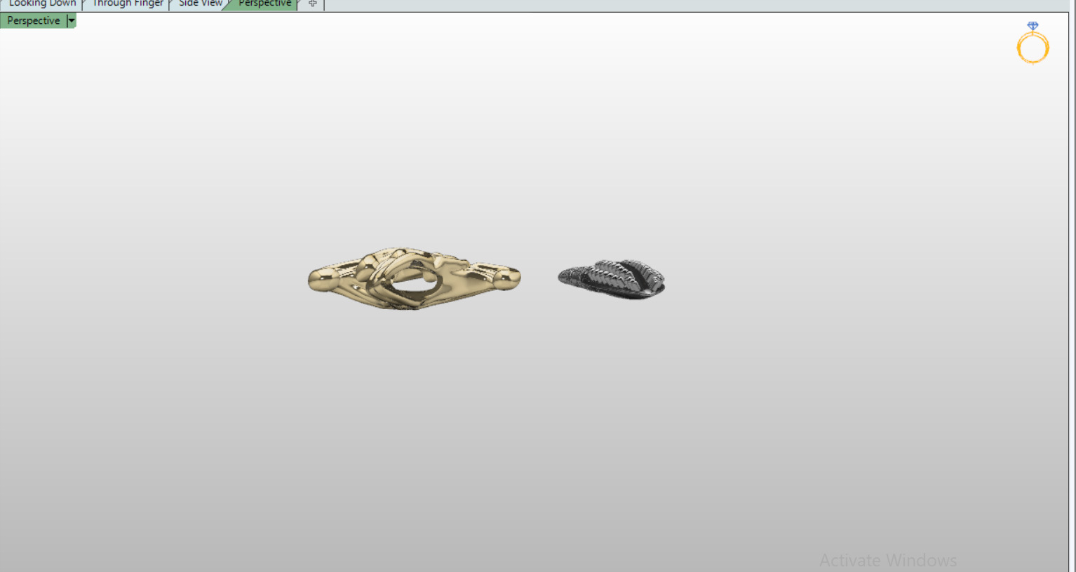 David Yurman Knife Pendant with round Stones 3D print model_12