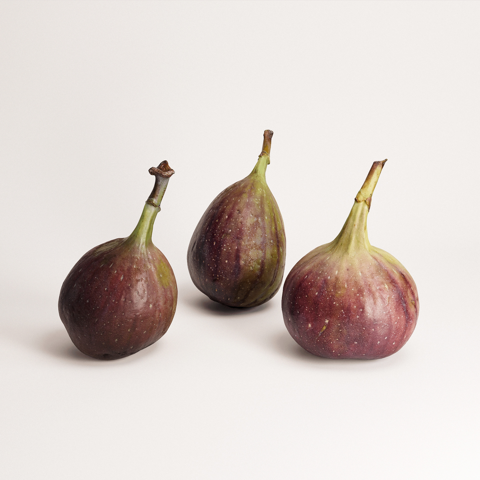 Fig Set 01 Low-poly 3D model_1