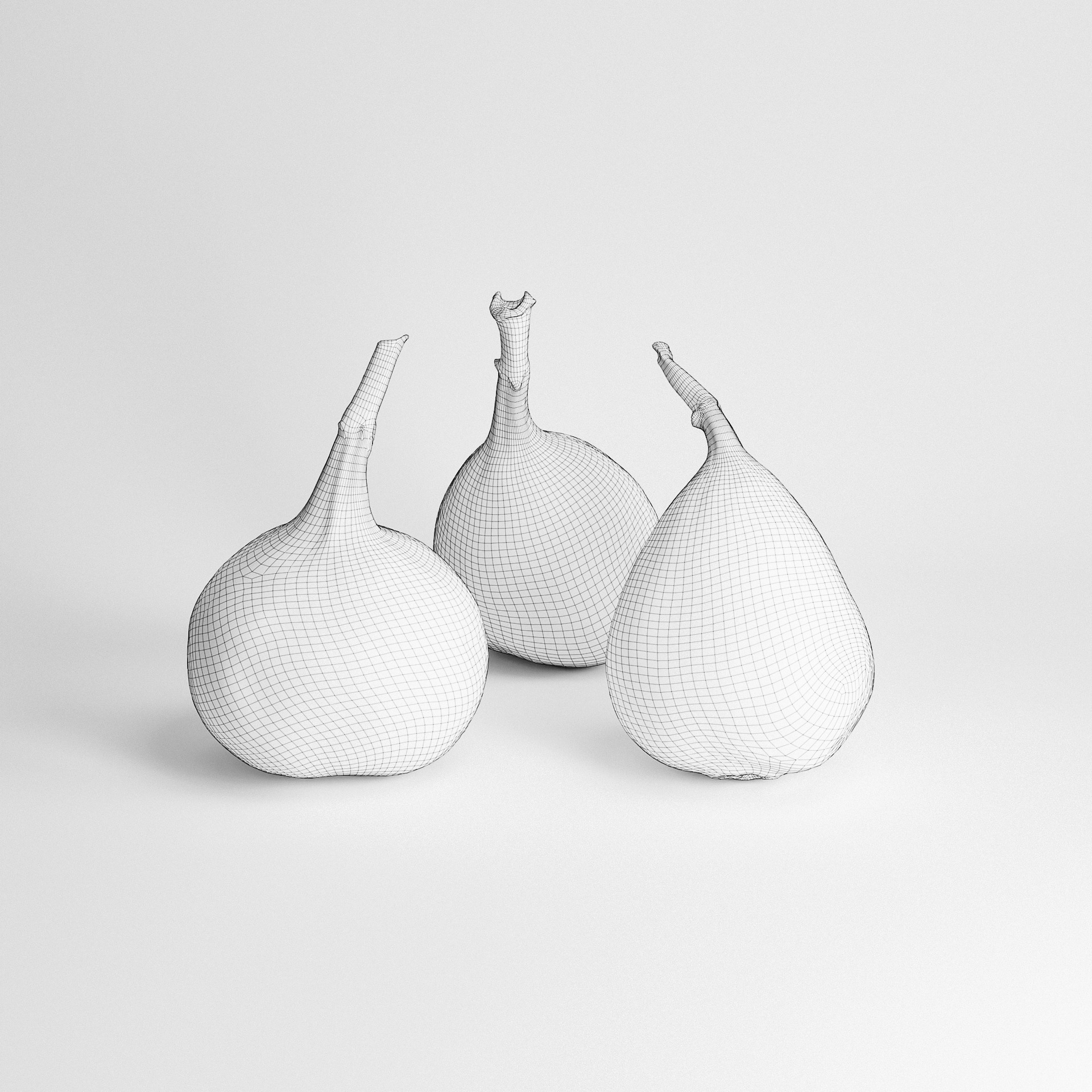 Fig Set 01 Low-poly 3D model_7