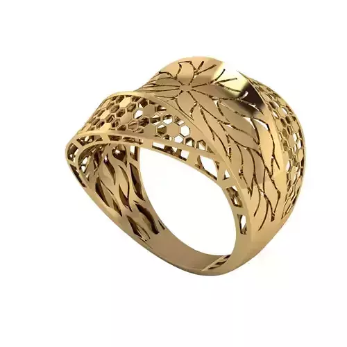 Lightweight Fusion Ring Ready for Casting TR018 3D print model Lightweight Fusion Ring Ready for Casting TR018 3D print model