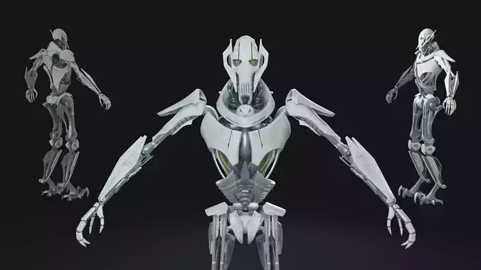 General Grievous Animation-Ready Cyborg Commander Low-poly 3D model