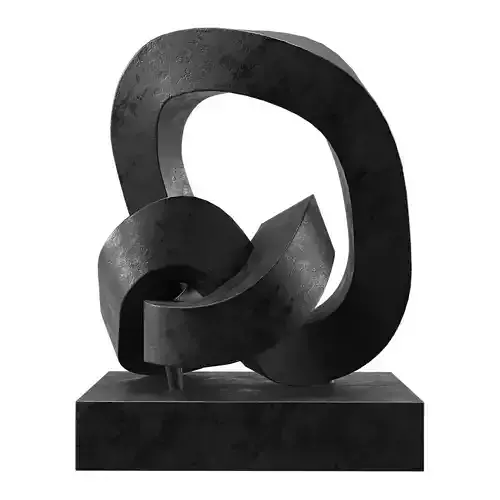 Cast Metal Abstract Sculpture 2 RH