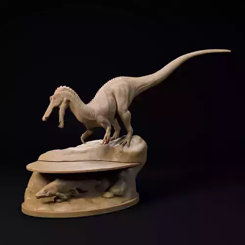 Suchomimus hunting 1-35 scale pre-supported dinosaur