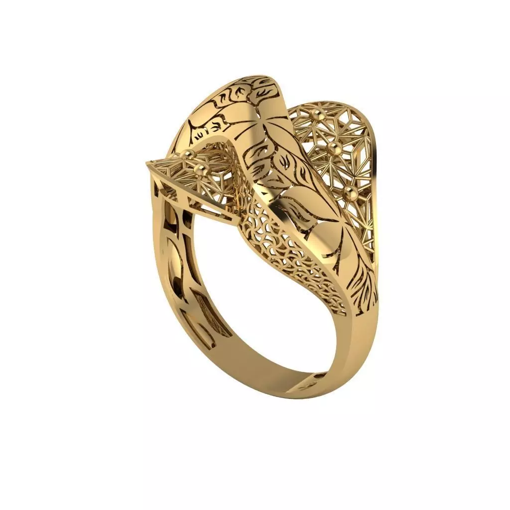 Lightweight Fusion Ring  Ready for Casting TR017 3D print model_0