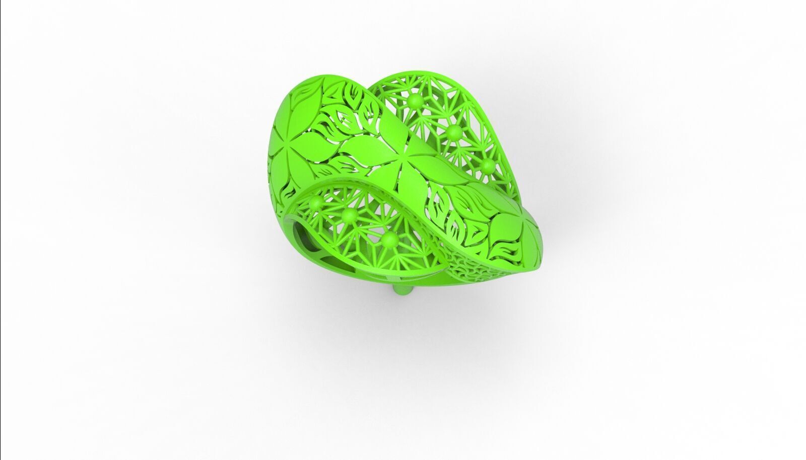 Lightweight Fusion Ring  Ready for Casting TR017 3D print model_2