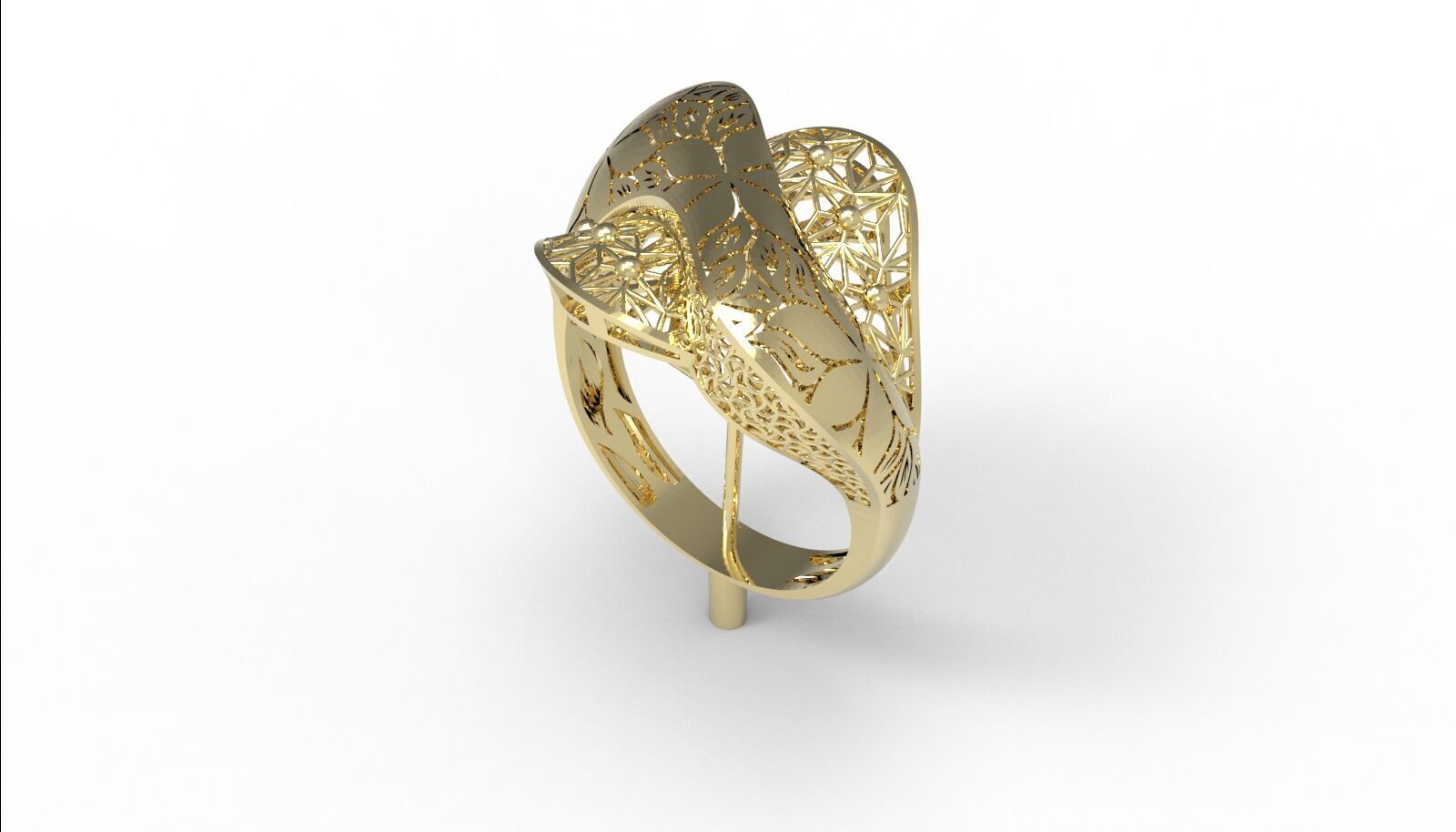 Lightweight Fusion Ring  Ready for Casting TR017 3D print model_4