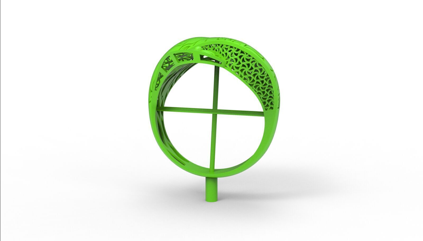 Lightweight Fusion Ring  Ready for Casting TR017 3D print model_3