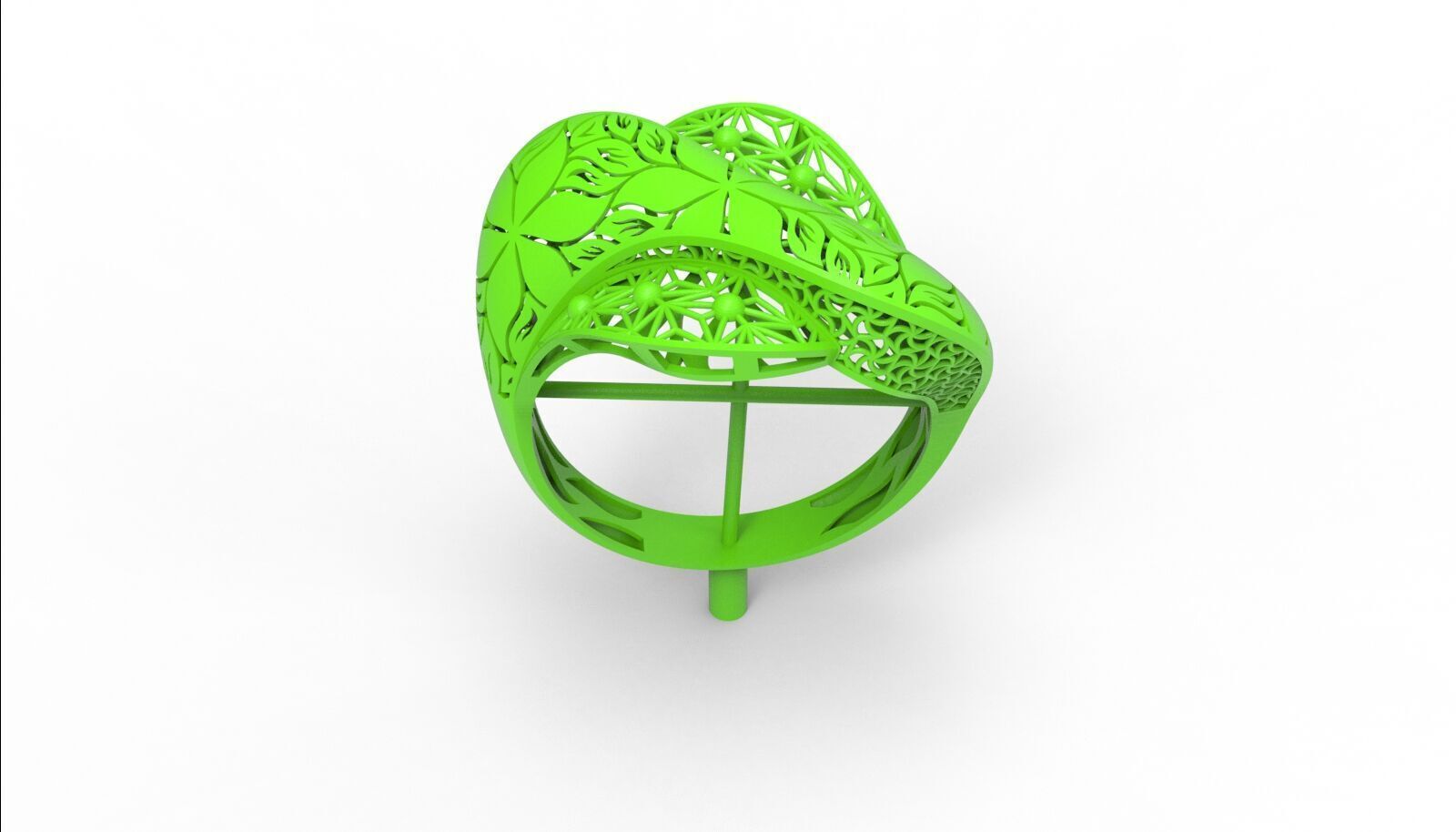 Lightweight Fusion Ring  Ready for Casting TR017 3D print model_7