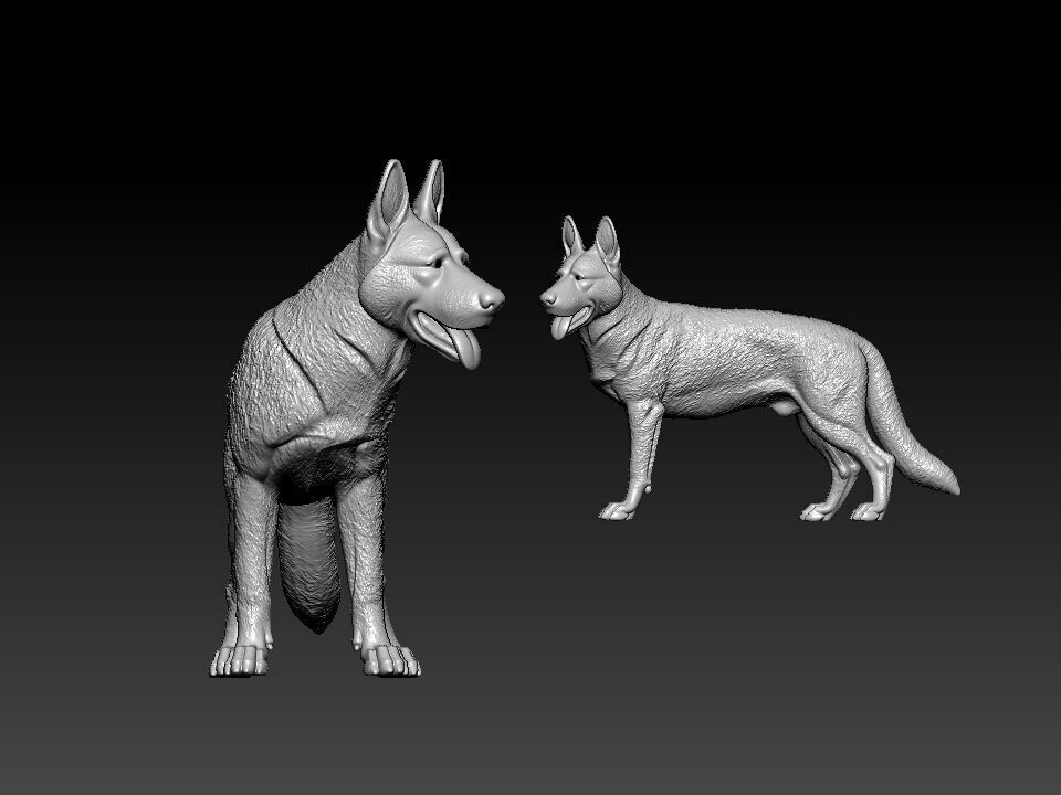 German Shepherd - Alsatian model - 3D print 3D print model_2