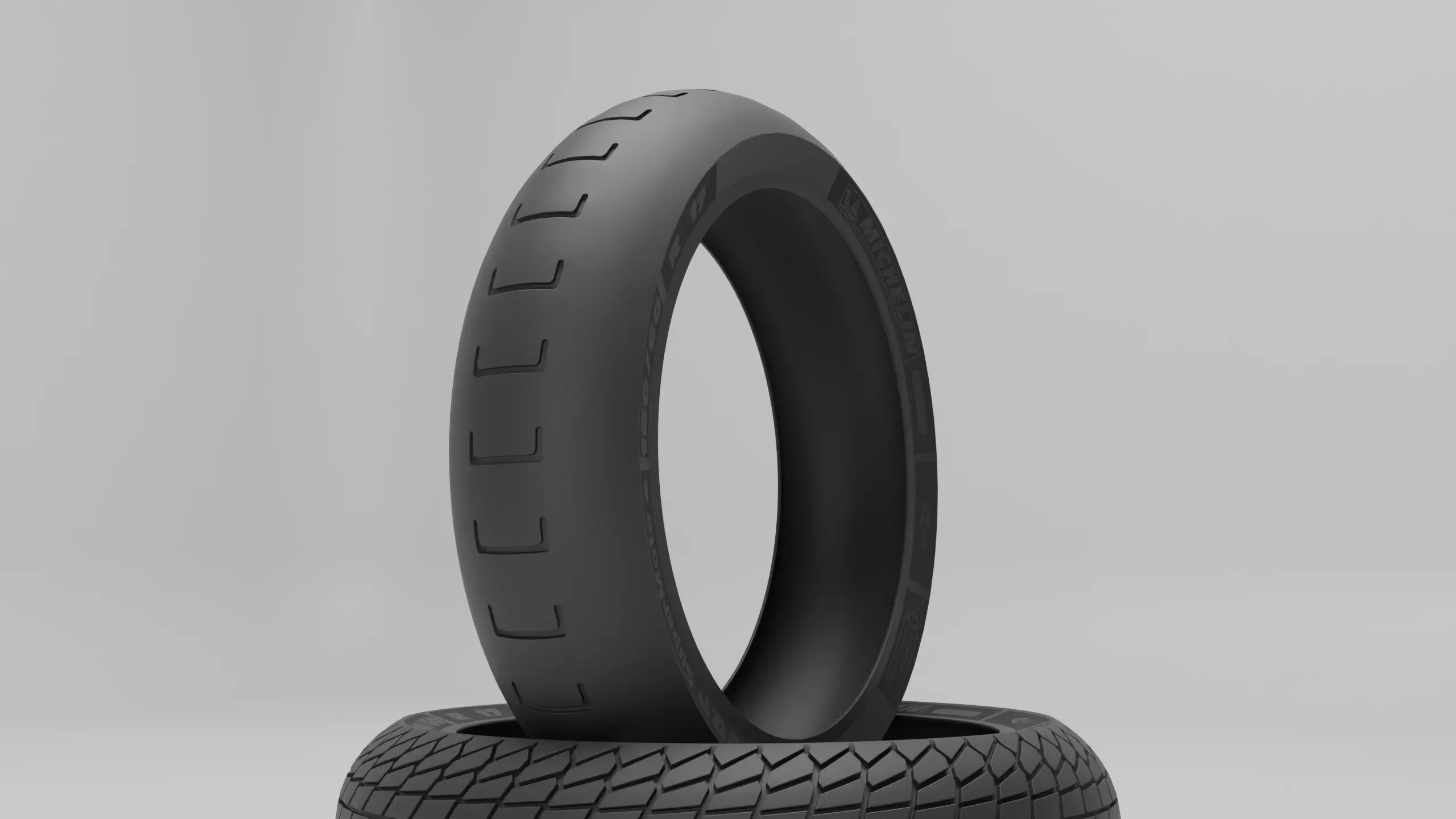 Michelin Power Supermoto Tire pack slick rain 3D model
