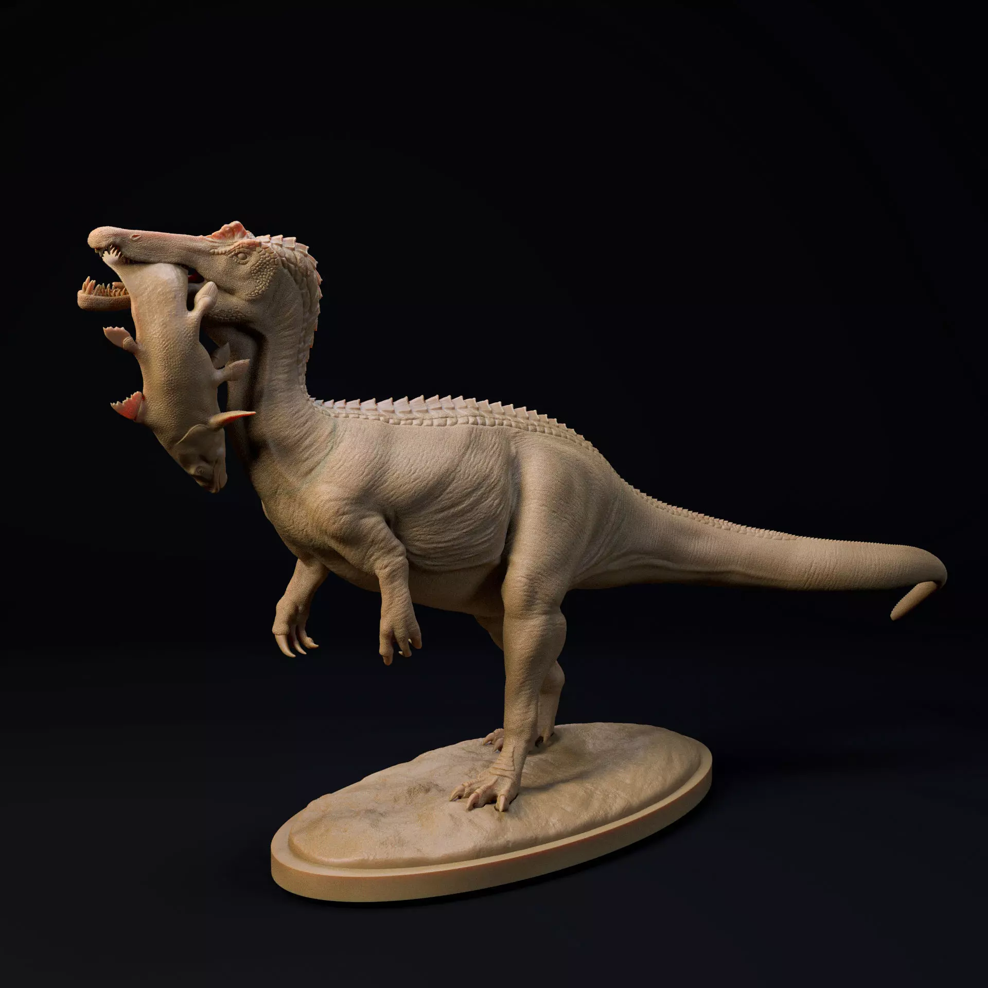 Suchomimus hunting 1-35 scale pre-supported dinosaur 3D print model