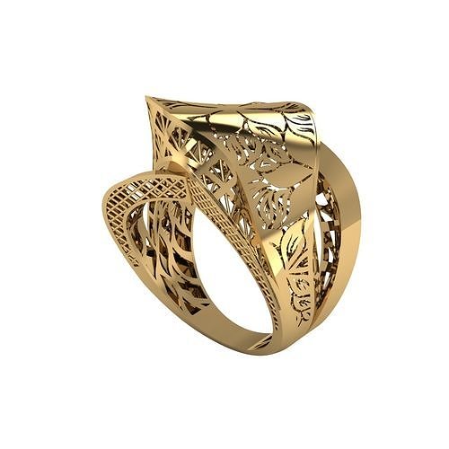 Lightweight Fusion Ring  Ready for Casting TR016 3D print model