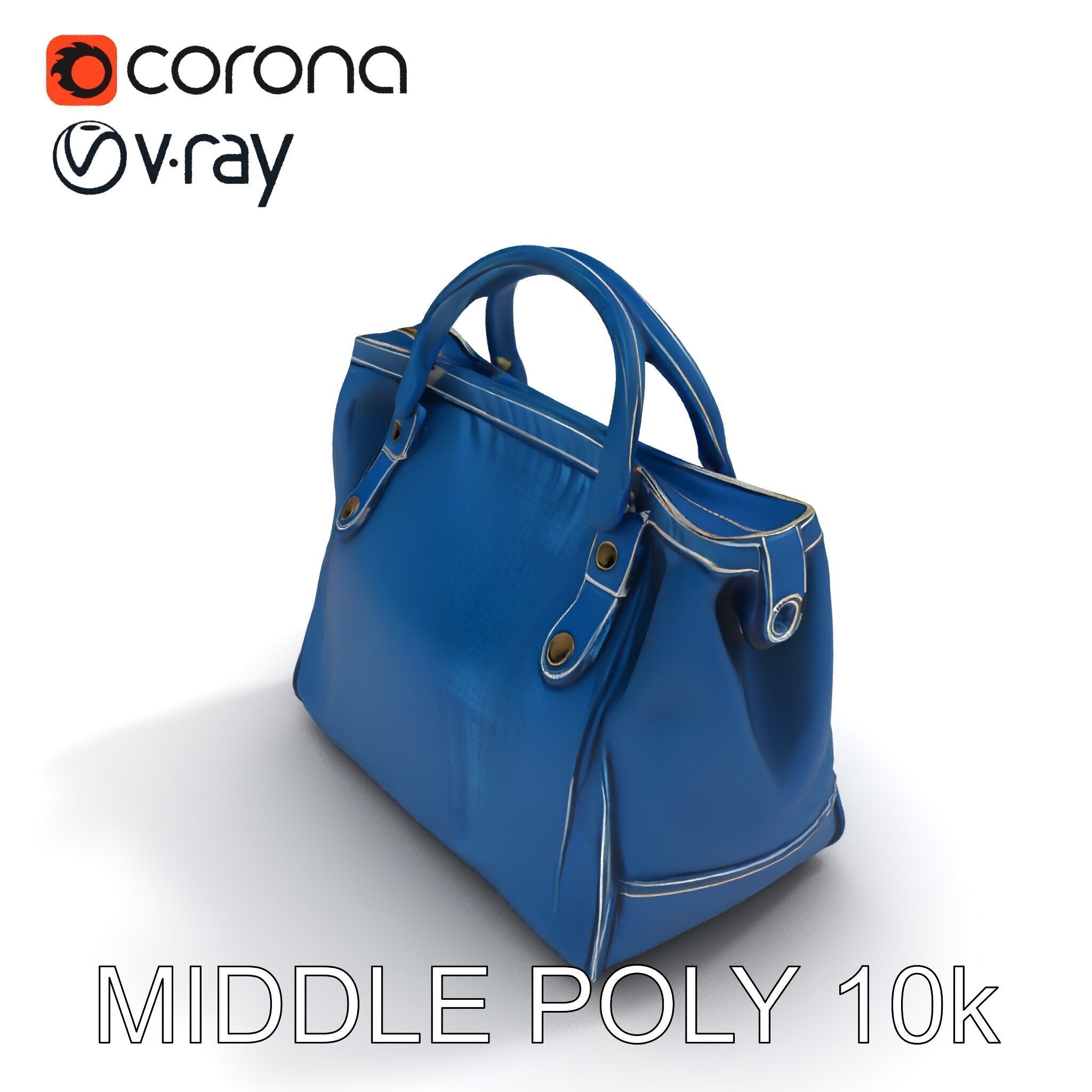 Elegant Leather Handbag D Model Pack Low-poly 3D model_19