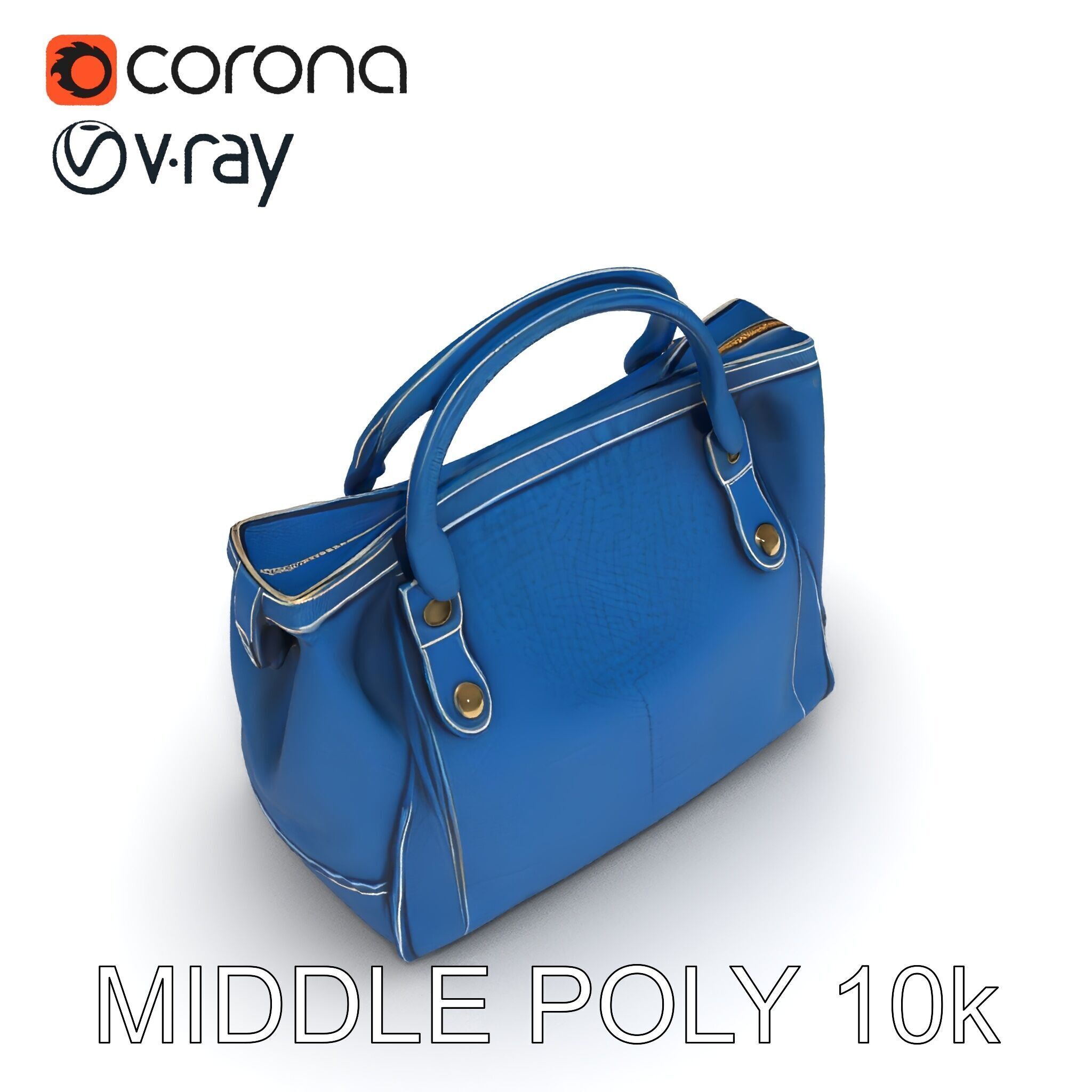 Elegant Leather Handbag D Model Pack Low-poly 3D model_27